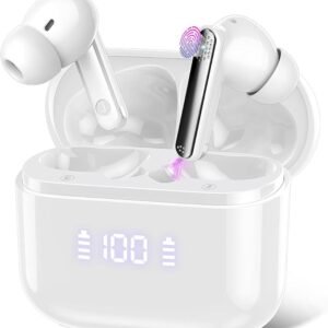 Ai Translation Earbuds Real Time with Audio and Video Calls, Buletooth 5.4 Translator Earbuds with 6 Translation Modes/164 Languages/No Subscription Required, 48H Headphones Translator, Bright White