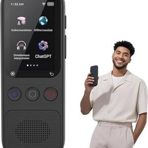 AI Language Translator Device, Protable Two-Way Instant voicce Translation in 138 Languages,Online/Offline Mode with Advanced AI, Ideal for Travel, Business, Learning