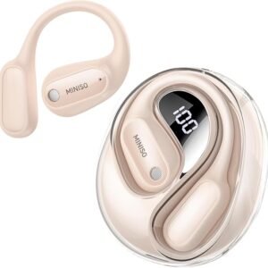 MINISO MS190 Translation Earbuds Real Time, Language Translator Earbuds with 135 Languages, LED Display, Bluetooth 6.0, Open-Ear translating Headphones with APP, 60Hrs Playtime, Perfect for Business