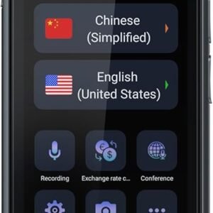 FLEXMAN AT40 Language Translator Device, 109 Languages 4G Smart AI Instant Translation with Rear Camera, 2GB+16GB Portable Offline Face to Face Bidirection Translation