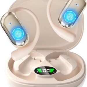 AI Real-Time Translation Earbuds-3-in-1 Wireless Bluetooth Translation Headphones for 144 Languages & Accents,Compatible with iOS & Android, Translation Device for Travel, Business, Learning (Pink)