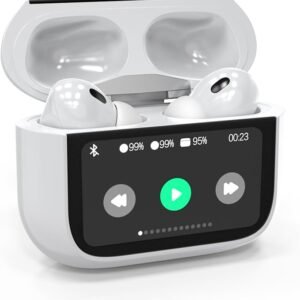 Ai Translation Earbuds Real Time 144-Language Translator Earbuds with Accent Support and 8-Language Offline Translator Device Two Way Translation Headphones for Language Learning Travel Business White