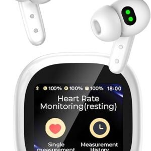 NE46 Translation Earbuds, Monitor Blood Oxygen & Heart Hate 134 Languages Translator Earbuds with 6 Translation Modes Wireless Bluetooth 6.0 with APP AI Earphones for Business/Travel