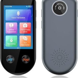 FLEXMAN Language Translator Device, 130+ Languages Instant Two Way Translator, 3.5Inch Touchscreen Portable Rechargeable Face to Face Translator for Business Learning Travel