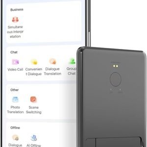 Language Instant Translator Device with Magnetic Stand, No WiFi Needed Supports Online Translation in 144 Languages, Photo/Video Calls Real Time Translation, Suitable for iOS/Android System