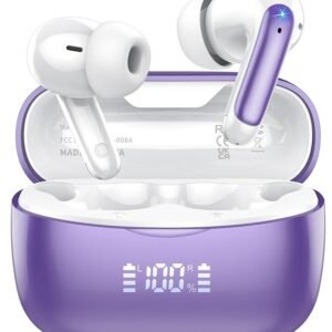 AI Translation Earbuds Real Time with Audio and Video Calls, 164 Language/7 Translation Modes Translator Earbuds Bluetooth 5.4 with APP, 48H AI Ear Buds Translator Device for Business/Learning/Travel