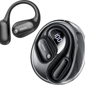 MINISO MS190 Language Translator Earbuds, AI Translation Earbuds Real Time with 135 Languages, Bluetooth 6.0, LED Display, Open-Ear Translation Headphones with APP, 60Hrs Playtime for Business