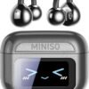 MINISO MS201 AI Translation Earbuds Real Time 135 Languages,OWS 3-in-1 Real Time Translator Earbuds Clip On Ear Headphones 60H Playtime,Wireless Bluetooth6.0,with APP Translating Device Black