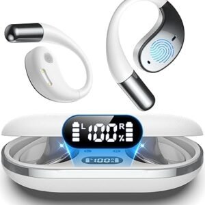 AI Translation Earbuds Real Time, 6 in 1 Instant Language Translator, 144 Languages & Accents, 8 Offline, Voice/Video Call, Wireless OWS, White