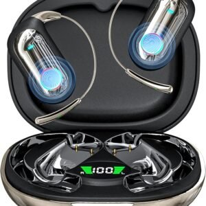 AI Translation Earbuds Real-Time 168 Languages Translator Earbuds, 3-in-1 Translation Device, 50H Playtime with OWS LCD Touch Screen, Bluetooth 5.4 Translate Headphones for Travel, Business, Learning